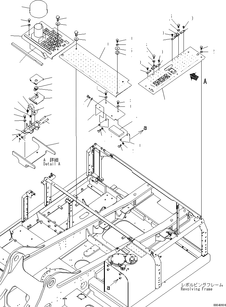 Схема запчастей Komatsu PC300-7E0 - КРЫШКА(ВЕРХН.) (КАБИНА) (С ПРЕФИЛЬТР)(№-) ЧАСТИ КОРПУСА