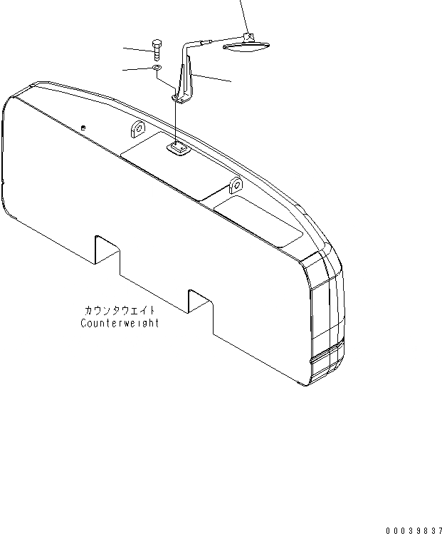 Схема запчастей Komatsu PC300-7E0 - ЗАДН. VIEW MIRROR ЧАСТИ КОРПУСА