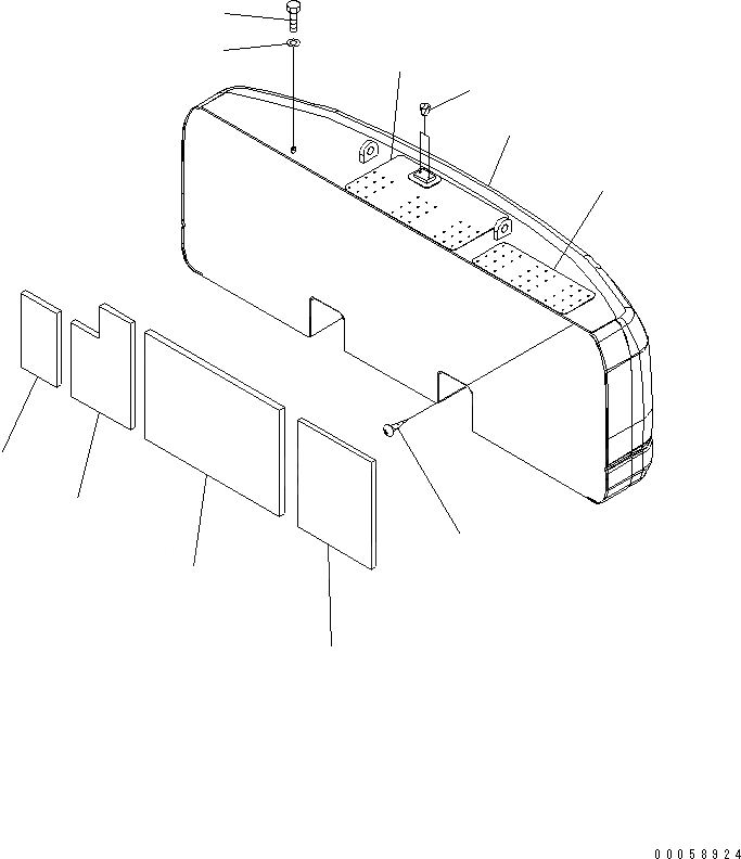 Схема запчастей Komatsu PC300-7E0 - ПРОТИВОВЕС (77KG)(№-) ЧАСТИ КОРПУСА