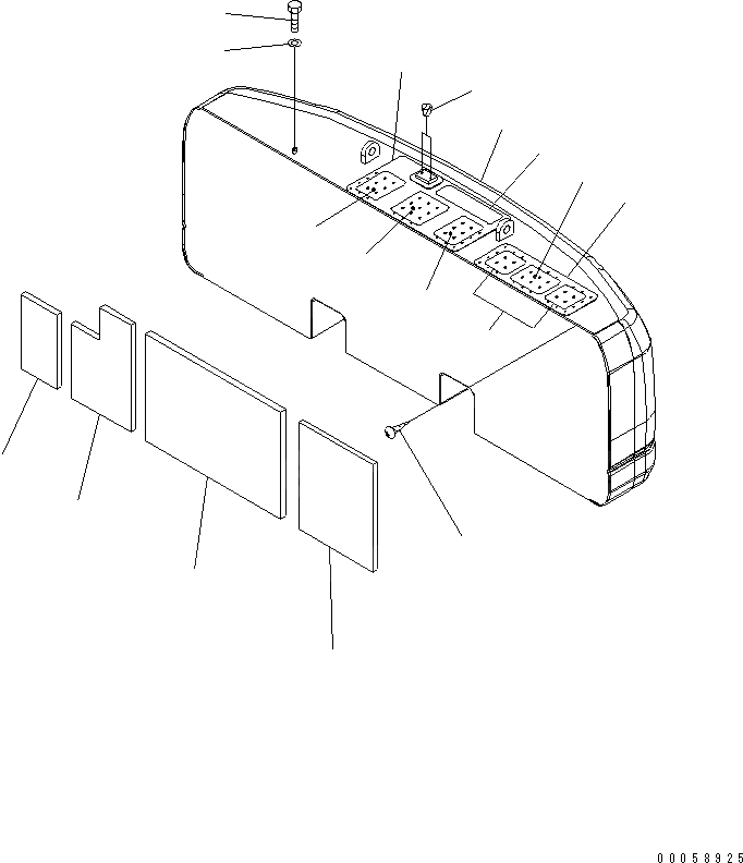 Схема запчастей Komatsu PC300-7E0 - ПРОТИВОВЕС (77KG)(№-) ЧАСТИ КОРПУСА