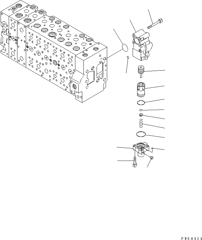 Схема запчастей Komatsu PC300-7E0 - ОСНОВН. КЛАПАН (-АКТУАТОР) (/) ОСНОВН. КОМПОНЕНТЫ И РЕМКОМПЛЕКТЫ