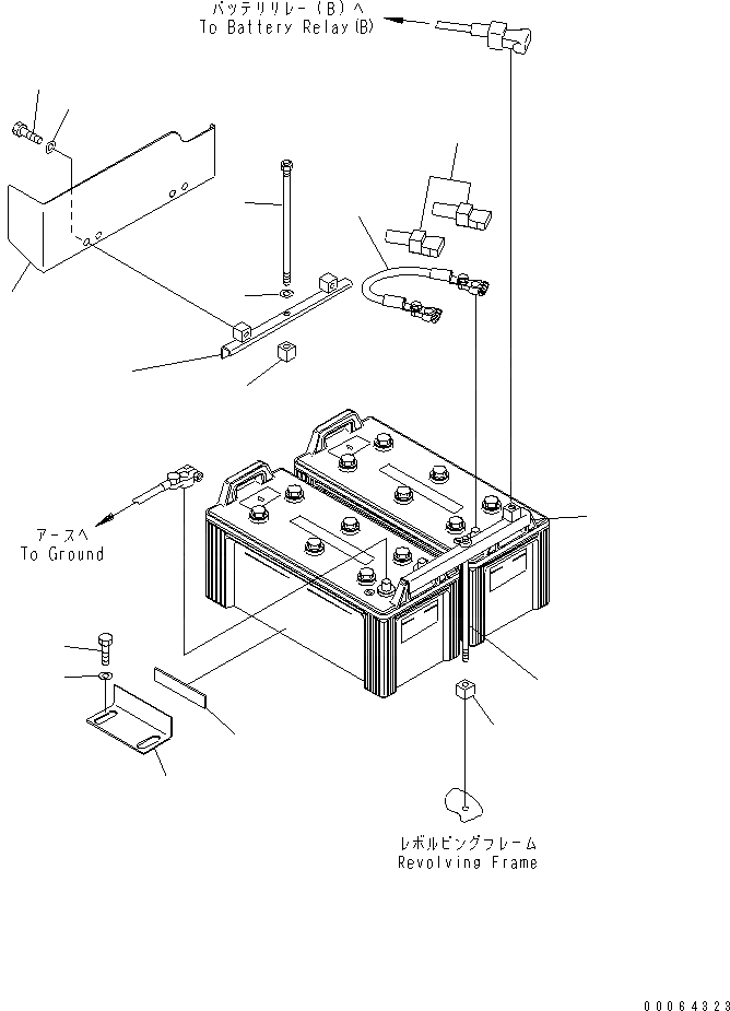 Схема запчастей Komatsu PC300-8 - БЕЗ АККУМУЛЯТОРА(№-) ЭЛЕКТРИКА