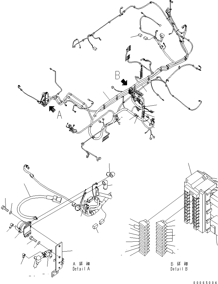 Схема запчастей Komatsu PC300-8 - КАБИНА (ПОЛ) (Э/ПРОВОДКА)(№-) КАБИНА ОПЕРАТОРА И СИСТЕМА УПРАВЛЕНИЯ