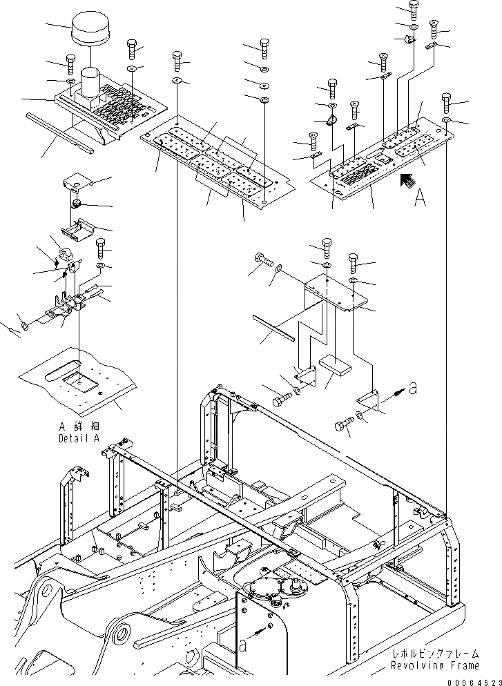 Схема запчастей Komatsu PC300-8 - КРЫШКА(ВЕРХН.) (КАБИНА) (С ПРЕФИЛЬТР)(№-) ЧАСТИ КОРПУСА