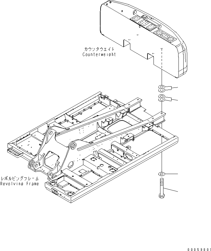 Схема запчастей Komatsu PC300-8 - КРЕПЛЕНИЕ ПРОТИВОВЕСА(№-) ЧАСТИ КОРПУСА