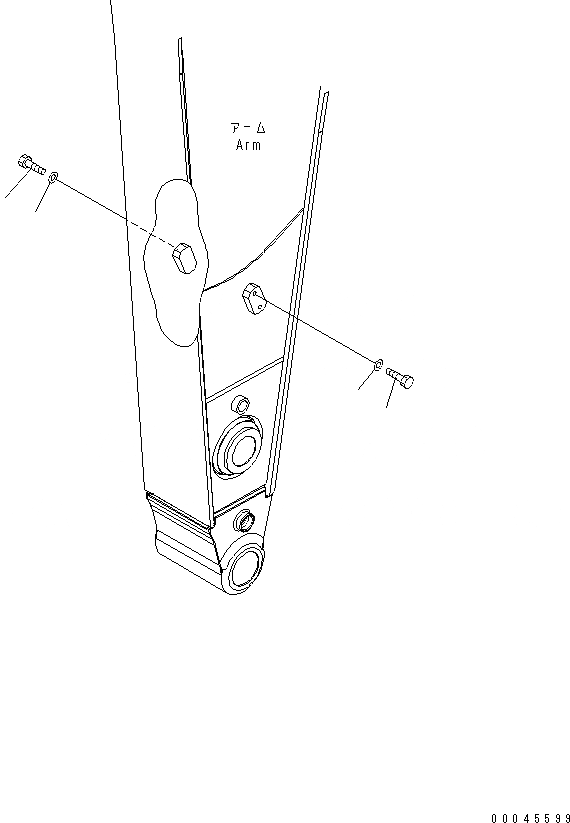 Схема запчастей Komatsu PC300-8 - РУКОЯТЬ (УСИЛ.) (ЗАГЛУШКА) (ДЛЯ TURKEY)(№-) РАБОЧЕЕ ОБОРУДОВАНИЕ