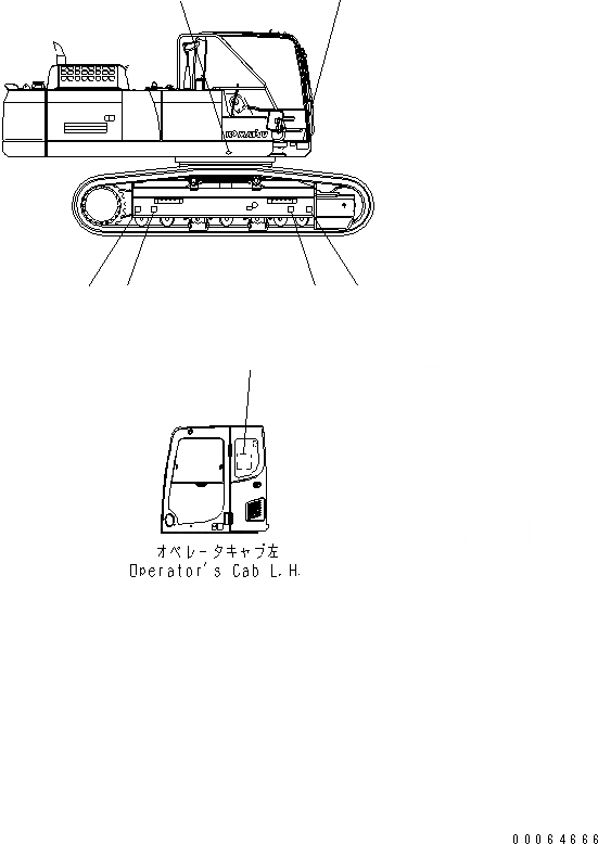 Схема запчастей Komatsu PC300-8 - ПЛАСТИНА (ПОГРУЗ. RAITING CHART) (АНГЛ.)(№-) МАРКИРОВКА