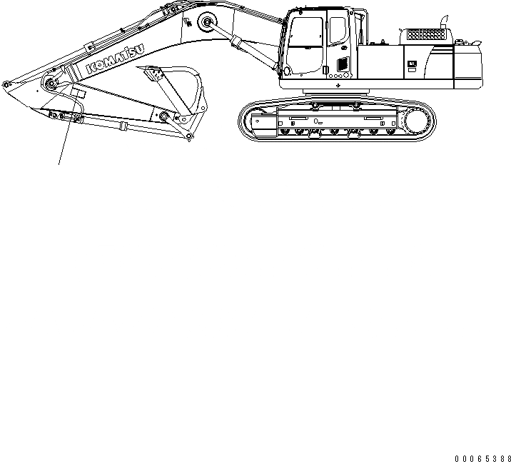 Схема запчастей Komatsu PC300-8 - ПРЕДУПРЕЖДАЮЩ. МАРКИРОВКА (РУКОЯТЬ)(№-) МАРКИРОВКА