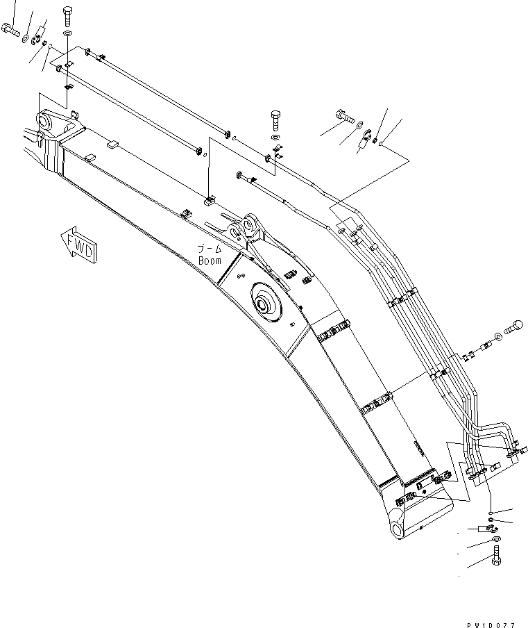 Схема запчастей Komatsu PC300-8 - BLIND ЧАСТЬ БЛОК (СТРЕЛА) (ДЛЯ COMPONENT)(№-) РАЗНОЕ