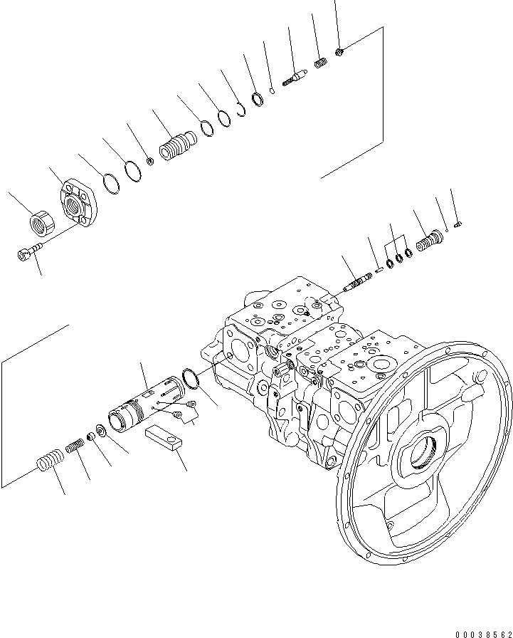 Схема запчастей Komatsu PC300-8 - ОСНОВН. НАСОС (8/)(№-) ОСНОВН. КОМПОНЕНТЫ И РЕМКОМПЛЕКТЫ