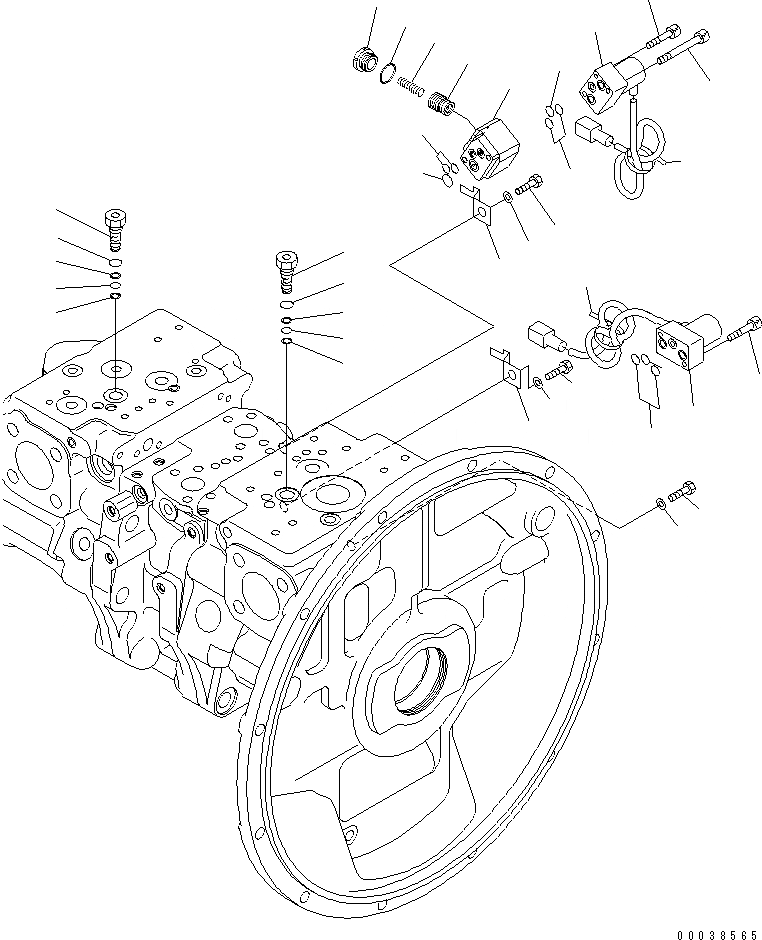 Схема запчастей Komatsu PC300-8 - ОСНОВН. НАСОС (/)(№-) ОСНОВН. КОМПОНЕНТЫ И РЕМКОМПЛЕКТЫ