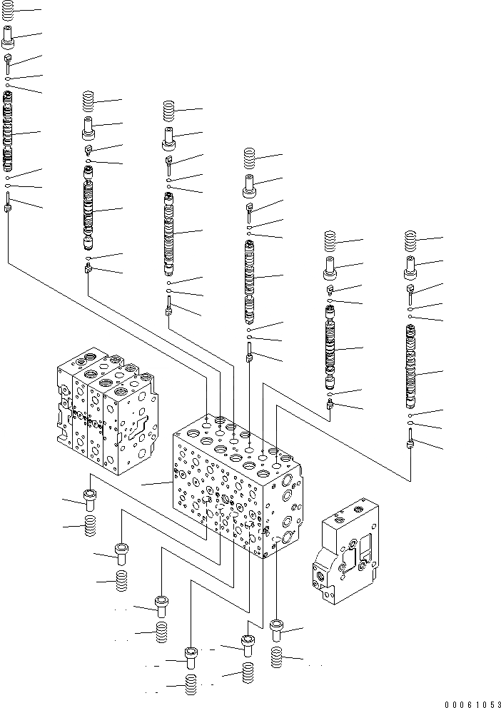 Схема запчастей Komatsu PC300-8 - ОСНОВН. КЛАПАН (-АКТУАТОР) (ДЛЯ KAL) (/)(№-) ОСНОВН. КОМПОНЕНТЫ И РЕМКОМПЛЕКТЫ