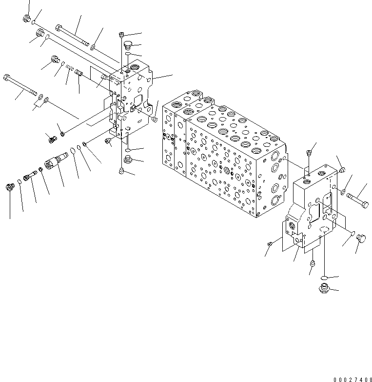 Схема запчастей Komatsu PC300-8 - ОСНОВН. КЛАПАН (-АКТУАТОР) (ДЛЯ KAL) (7/)(№-) ОСНОВН. КОМПОНЕНТЫ И РЕМКОМПЛЕКТЫ