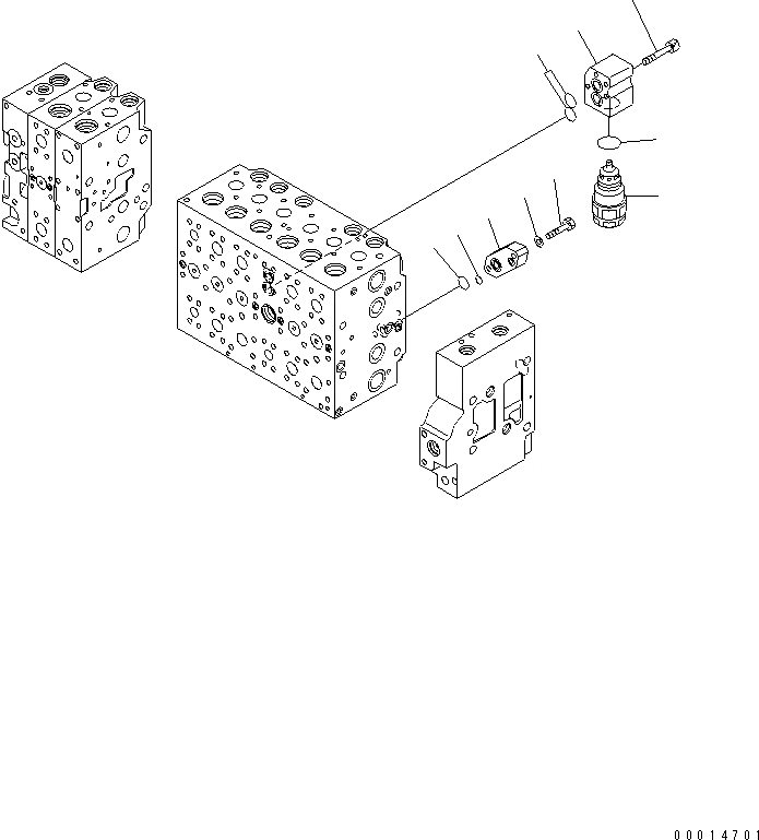 Схема запчастей Komatsu PC300-8 - ОСНОВН. КЛАПАН (-АКТУАТОР) (/)(№-) ОСНОВН. КОМПОНЕНТЫ И РЕМКОМПЛЕКТЫ