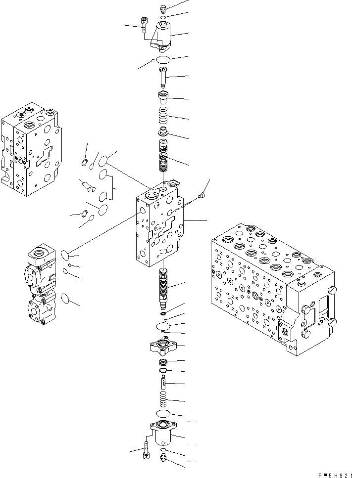 Схема запчастей Komatsu PC300-8 - ОСНОВН. КЛАПАН (-АКТУАТОР) (7/)(№-) ОСНОВН. КОМПОНЕНТЫ И РЕМКОМПЛЕКТЫ