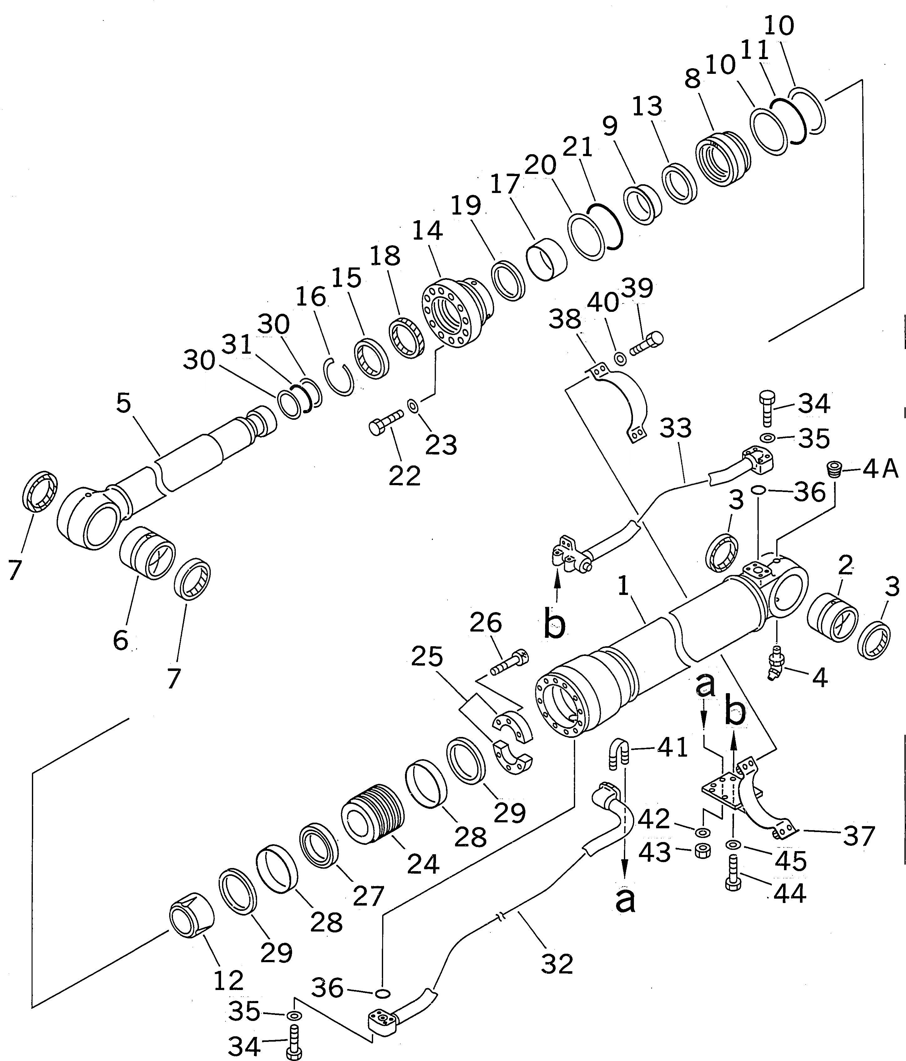 Схема запчастей Komatsu PC300LC-6 - BM ЦИЛИНДР(№-999) ОСНОВН. КОМПОНЕНТЫ И РЕМКОМПЛЕКТЫ