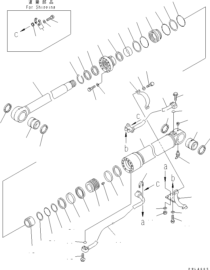 Схема запчастей Komatsu PC300LC-6 - ЦИЛИНДР СТРЕЛЫ(MIZUGURI СПЕЦ-Я.)(№9-) ОСНОВН. КОМПОНЕНТЫ И РЕМКОМПЛЕКТЫ