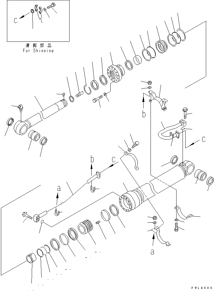 Схема запчастей Komatsu PC300LC-6 - ЦИЛИНДР РУКОЯТИ(MIZUGURI СПЕЦ-Я.)(№9-) ОСНОВН. КОМПОНЕНТЫ И РЕМКОМПЛЕКТЫ