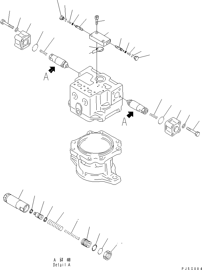 Схема запчастей Komatsu PC300LC-6 - МОТОР ПОВОРОТА (/) (MIZUGURI СПЕЦ-Я.)(№9-) ОСНОВН. КОМПОНЕНТЫ И РЕМКОМПЛЕКТЫ