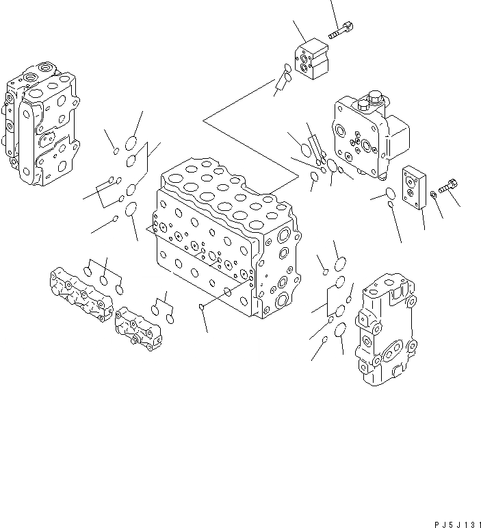 Схема запчастей Komatsu PC300LC-6 - ОСНОВН. КЛАПАН (-АКТУАТОР) (/) ОСНОВН. КОМПОНЕНТЫ И РЕМКОМПЛЕКТЫ