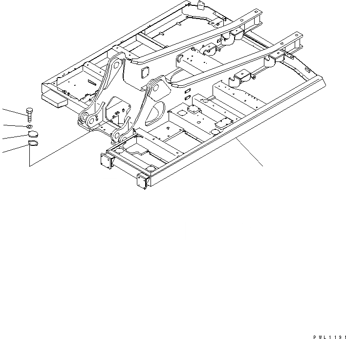 Схема запчастей Komatsu PC300LC-6 - ОСНОВНАЯ РАМА (F.O.P.S.)(№-) ОСНОВНАЯ РАМА И ЕЕ ЧАСТИ