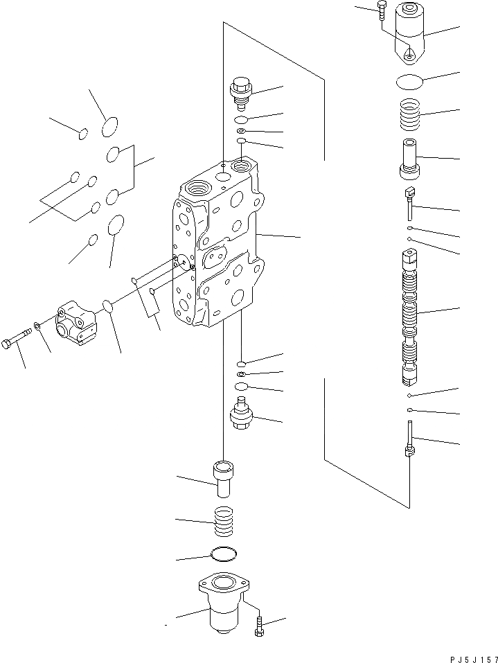 Схема запчастей Komatsu PC300LC-6 - СЕРВИСНЫЙ КЛАПАН (/) ОСНОВН. КОМПОНЕНТЫ И РЕМКОМПЛЕКТЫ