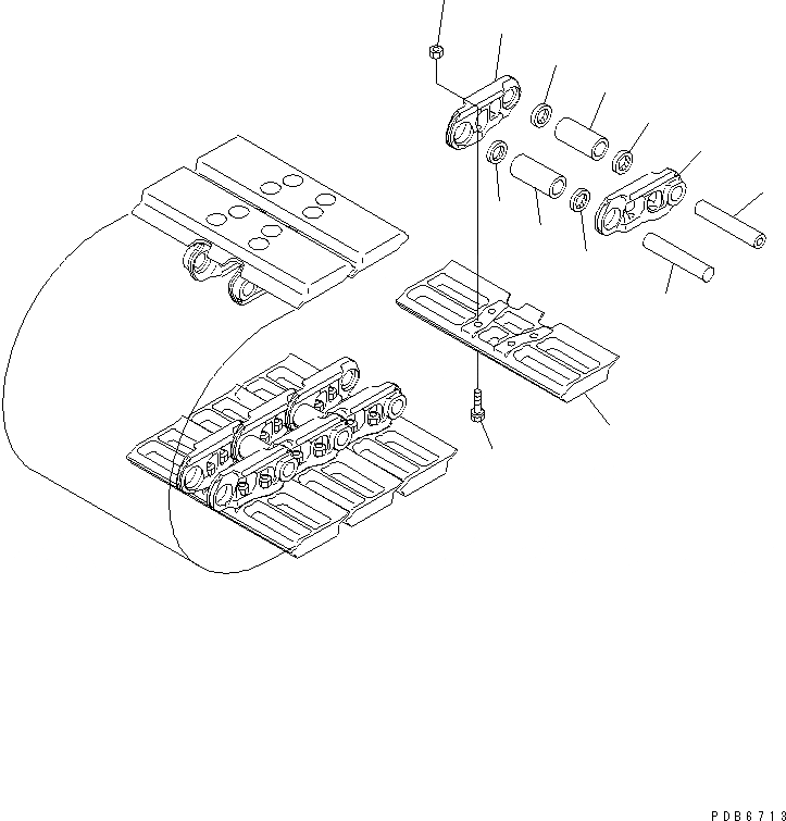 Схема запчастей Komatsu PC300LC-6Z - ГУСЕНИЦЫ () ХОДОВАЯ