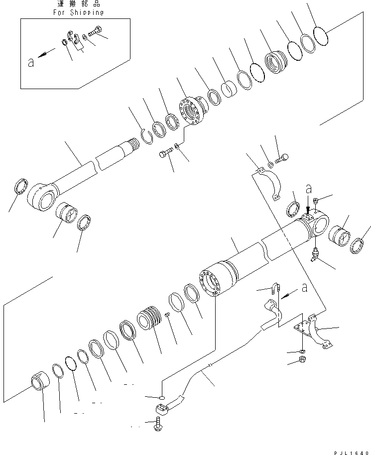Схема запчастей Komatsu PC300LC-6Z - ЦИЛИНДР СТРЕЛЫ(КЛАПАН ПЕРЕГРУЗКИ)(№78-) ОСНОВН. КОМПОНЕНТЫ И РЕМКОМПЛЕКТЫ