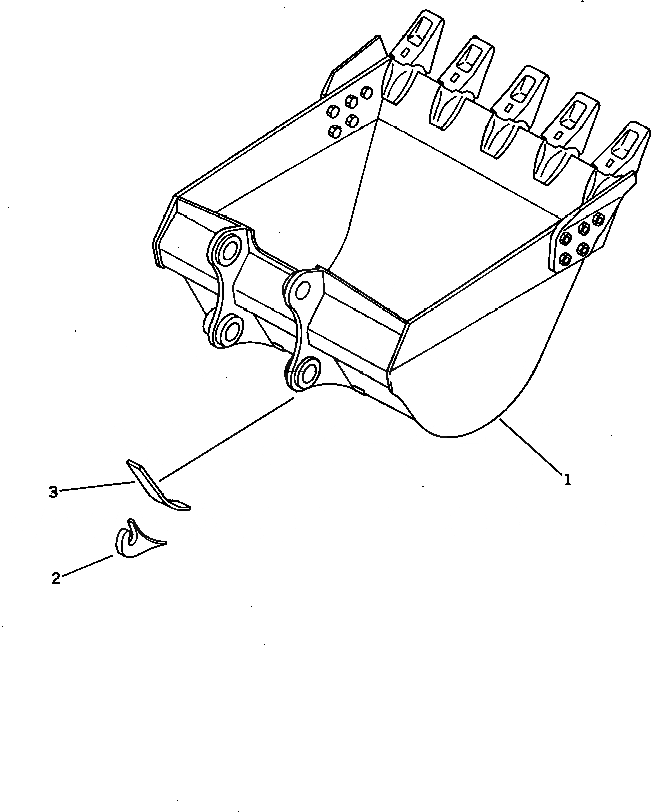 Схема запчастей Komatsu PC300LC-3 - КОВШ¤ С КРЮК (КРОМЕ ЯПОН.) РАБОЧЕЕ ОБОРУДОВАНИЕ