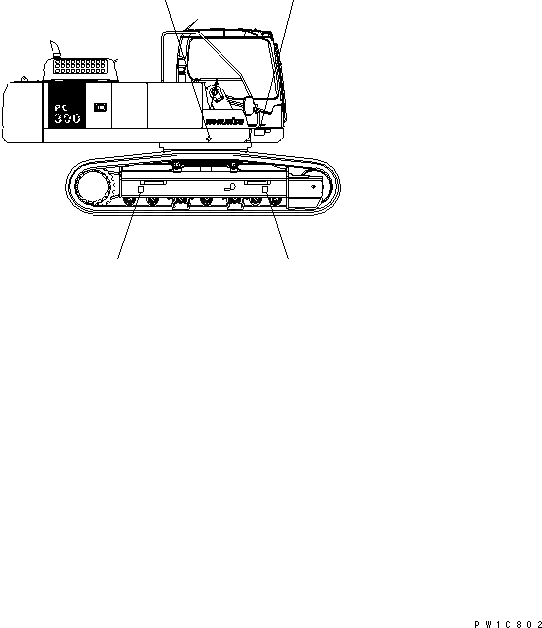 Схема запчастей Komatsu PC300LC-7-BA - ПЛАСТИНА (ПОГРУЗ. RATING CHART) (ЯПОН.) МАРКИРОВКА