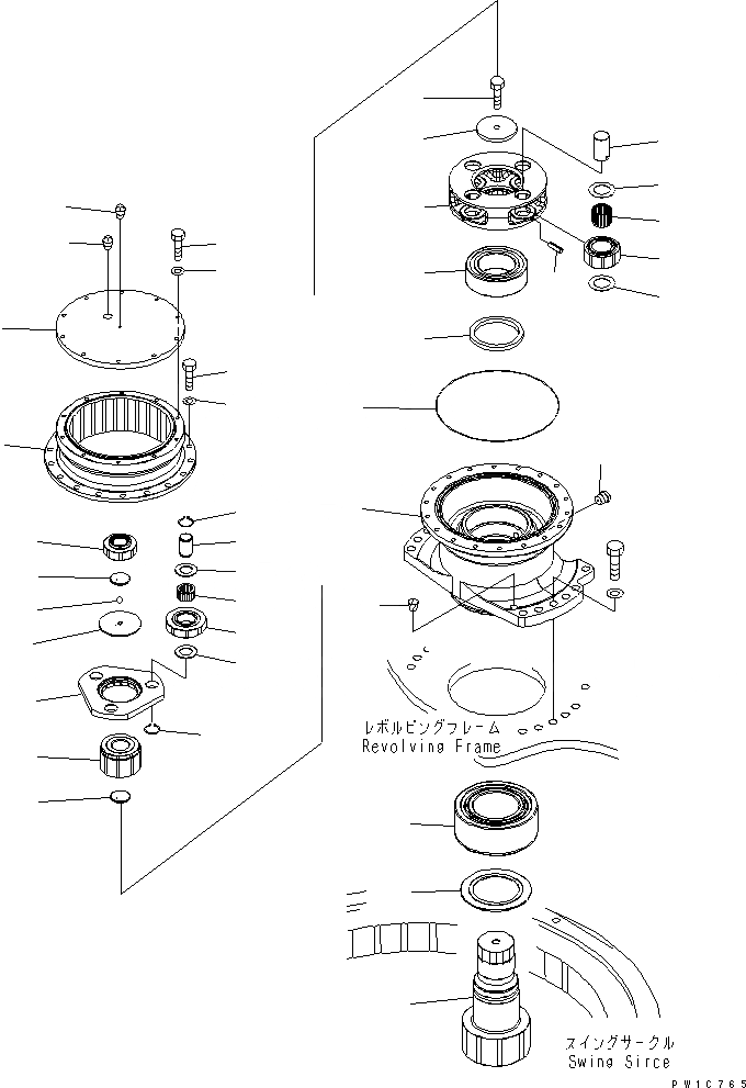 Схема запчастей Komatsu PC300LC-7-BA - МЕХАНИЗМ ПОВОРОТА (ПОСТАВЛЯЕТСЯ ОТДЕЛЬНО)(№-7) ОСНОВН. КОМПОНЕНТЫ И РЕМКОМПЛЕКТЫ