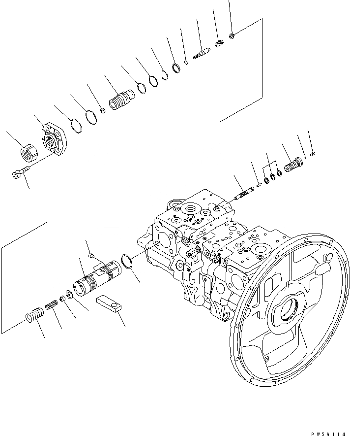 Схема запчастей Komatsu PC300LC-7-BA - ОСНОВН. НАСОС (8/) ОСНОВН. КОМПОНЕНТЫ И РЕМКОМПЛЕКТЫ