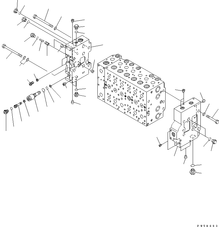 Схема запчастей Komatsu PC300LC-7-BA - ОСНОВН. КЛАПАН (-АКТУАТОР) (7/) ОСНОВН. КОМПОНЕНТЫ И РЕМКОМПЛЕКТЫ