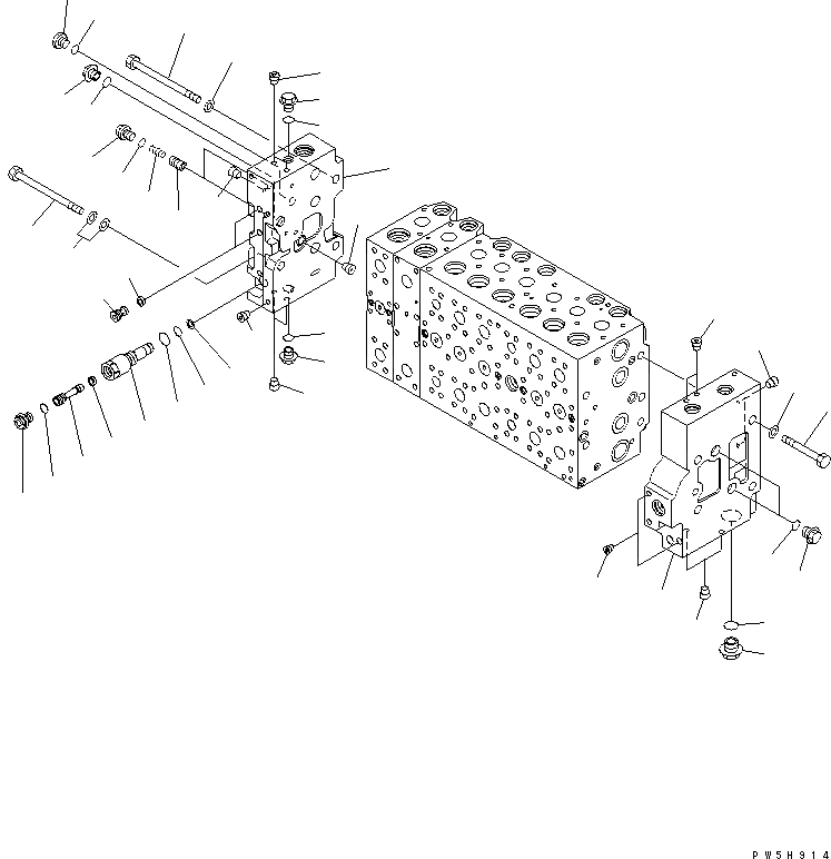 Схема запчастей Komatsu PC300LC-7-BA - ОСНОВН. КЛАПАН (-АКТУАТОР) (7/) ОСНОВН. КОМПОНЕНТЫ И РЕМКОМПЛЕКТЫ