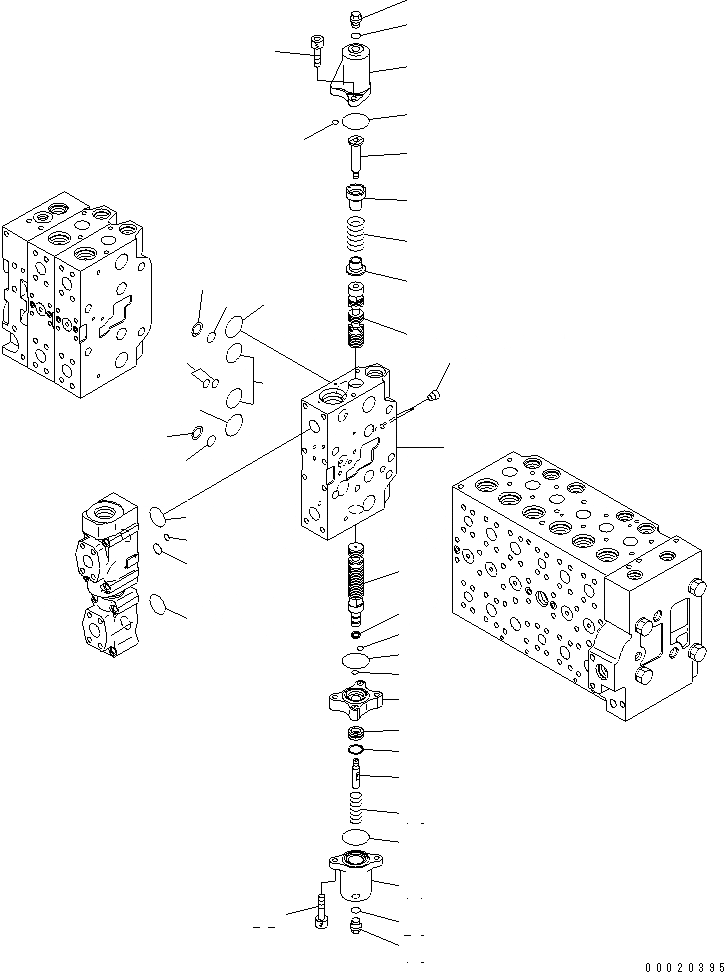 Схема запчастей Komatsu PC300LC-7 - ОСНОВН. КЛАПАН (-АКТУАТОР) (7/) ОСНОВН. КОМПОНЕНТЫ И РЕМКОМПЛЕКТЫ