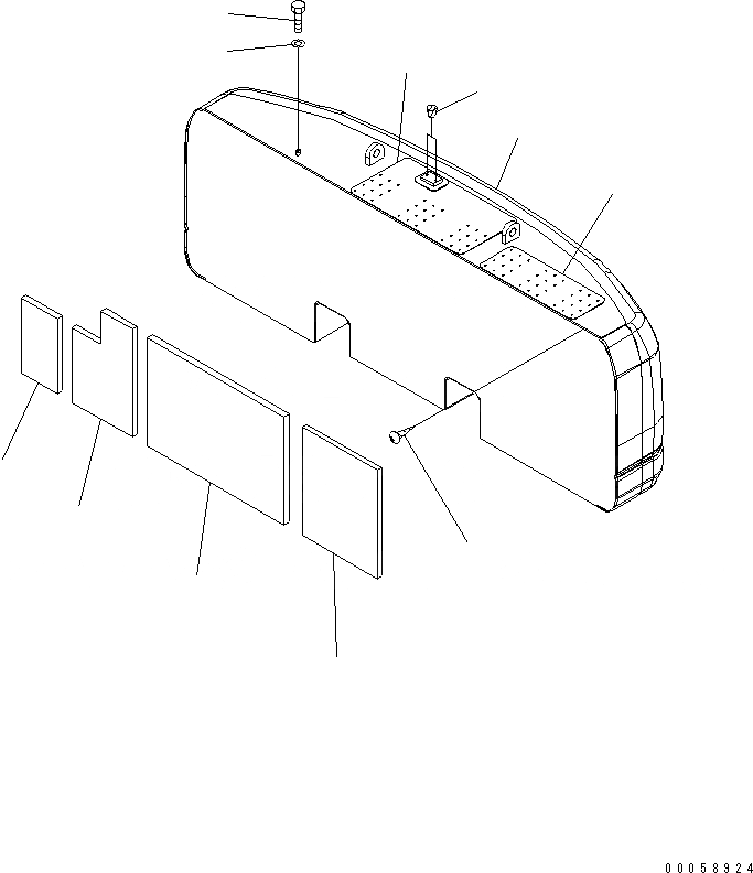 Схема запчастей Komatsu PC300LC-7E0 - ПРОТИВОВЕС (7KG)(№-) ЧАСТИ КОРПУСА