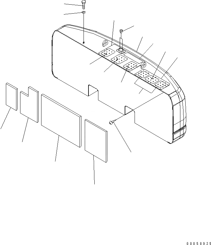 Схема запчастей Komatsu PC300LC-7E0 - ПРОТИВОВЕС (7KG)(№-) ЧАСТИ КОРПУСА