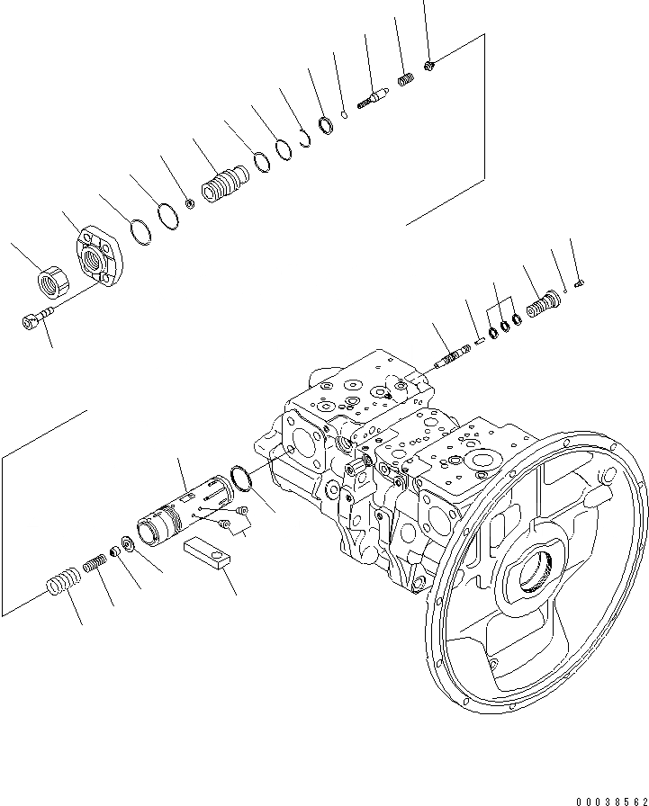 Схема запчастей Komatsu PC300LC-7E0 - ОСНОВН. НАСОС (8/) ОСНОВН. КОМПОНЕНТЫ И РЕМКОМПЛЕКТЫ