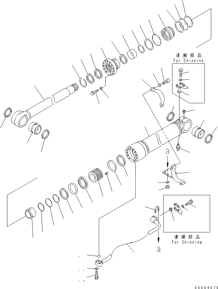 Схема запчастей Komatsu PC300LC-8 - ЦИЛИНДР СТРЕЛЫ(ДЛЯ КЛАПАНА ПЕРЕГРУЗКИ)(№9-) ОСНОВН. КОМПОНЕНТЫ И РЕМКОМПЛЕКТЫ