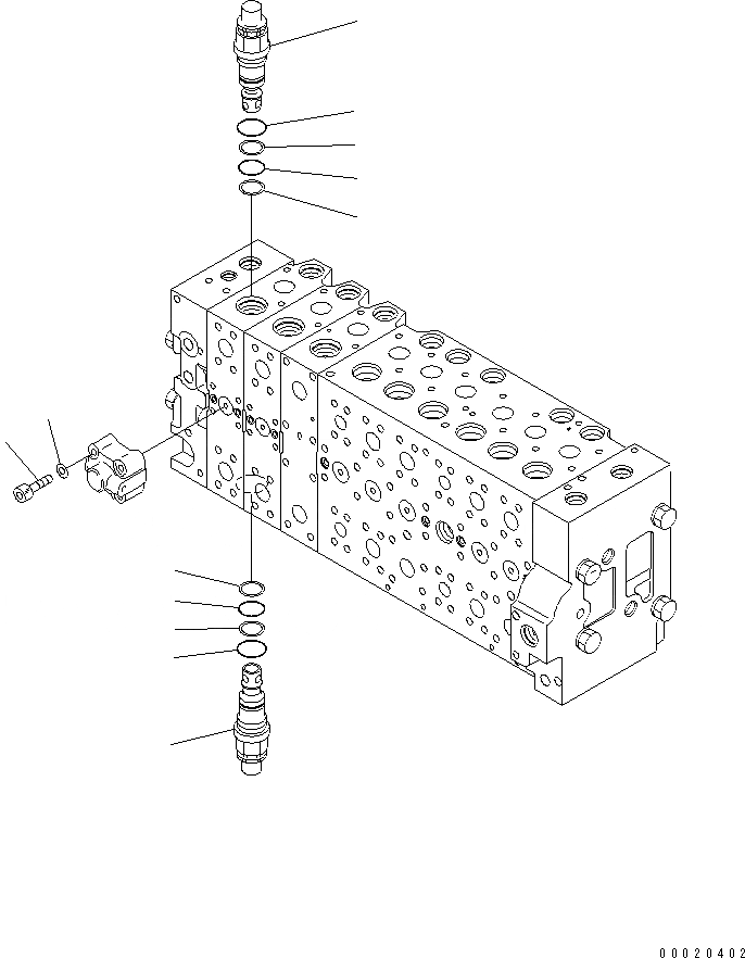 Схема запчастей Komatsu PC300LC-8 - ОСНОВН. КЛАПАН (-АКТУАТОР) (/)(№-) ОСНОВН. КОМПОНЕНТЫ И РЕМКОМПЛЕКТЫ