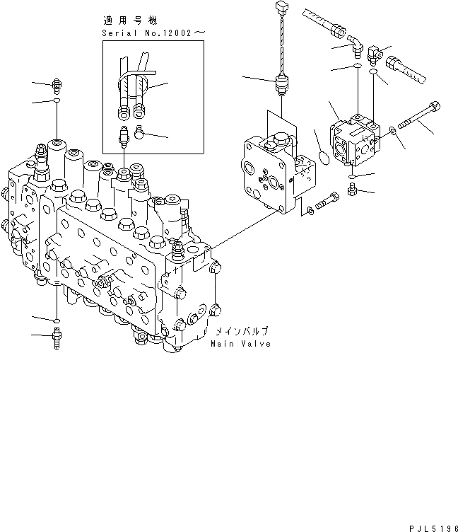 Схема запчастей Komatsu PC300SC-6 - ОСНОВН. КЛАПАН (ДАТЧИК) ( АКТУАТОР)(№-) ГИДРАВЛИКА