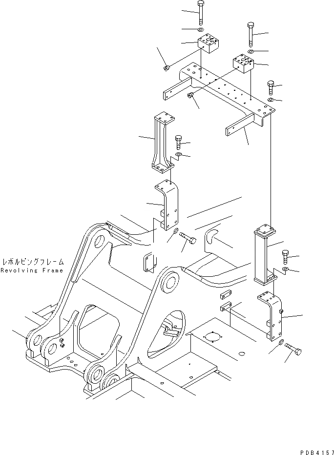 Схема запчастей Komatsu PC300SC-6 - НАВЕСНОЕ ОБОРУД-Е (ОСНОВН.) (КОРПУС И БЛОК)(№-999) ГИДРАВЛИКА