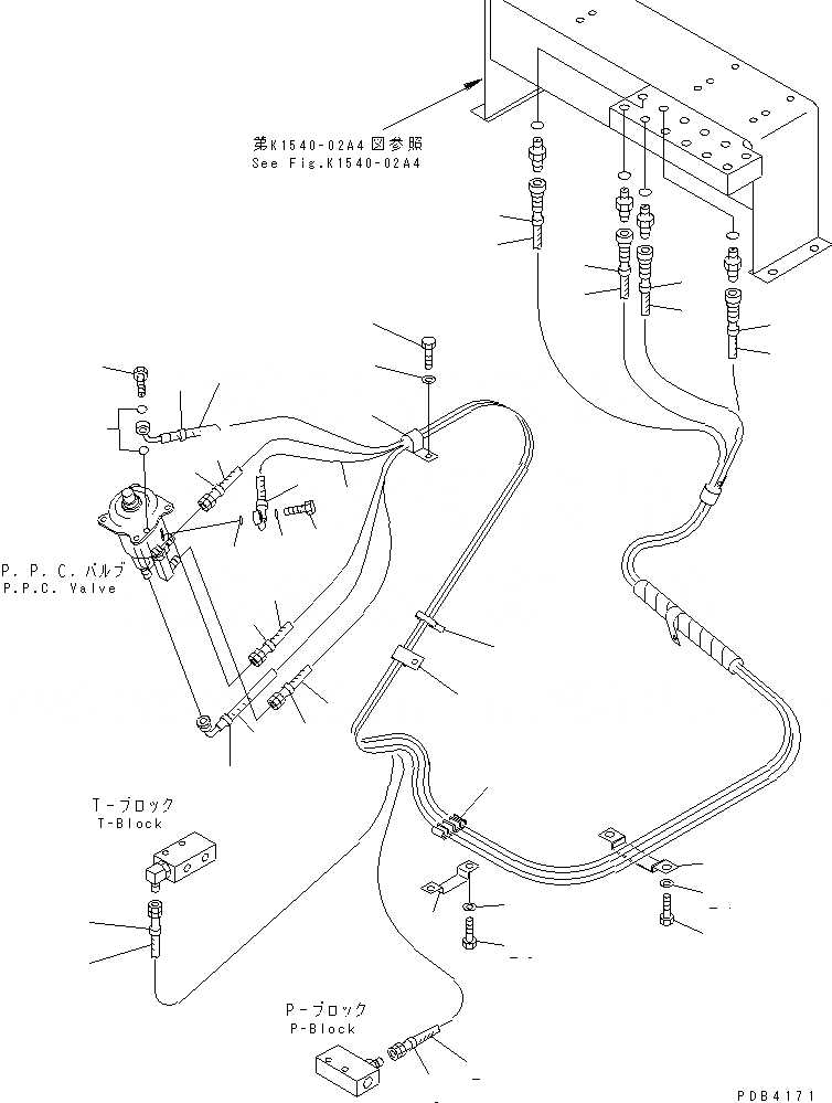 Схема запчастей Komatsu PC300SC-6 - ПОЛ (РАБОЧАЯ ЛИНИЯ PPC) (ПАТРУБКИ ПРАВОЙ СТОЙКИ)(№-) КАБИНА ОПЕРАТОРА И СИСТЕМА УПРАВЛЕНИЯ