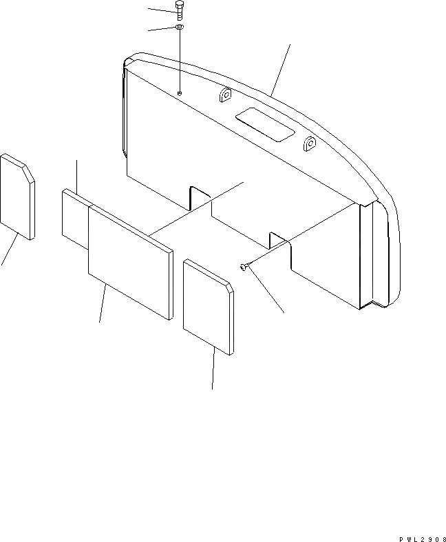 Схема запчастей Komatsu PC300SC-6 - ПРОТИВОВЕС (PCSC)(№-) ЧАСТИ КОРПУСА