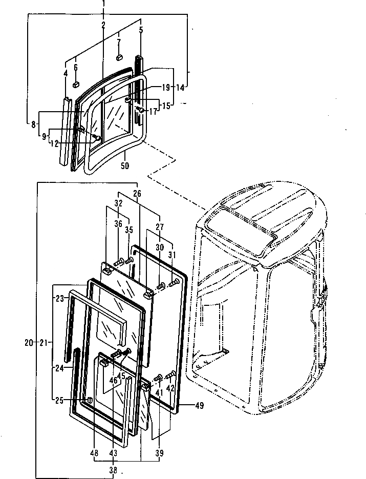 Схема запчастей Komatsu PC30FR-2 - КАБИНА (/) (SUSH) КАБИНА ОПЕРАТОРА И СИСТЕМА УПРАВЛЕНИЯ