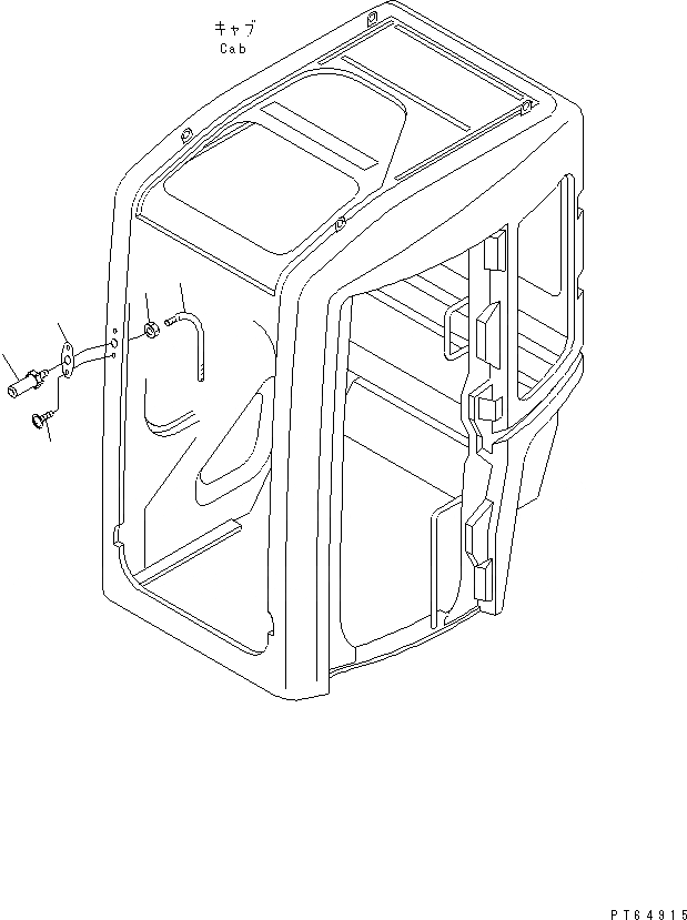 Схема запчастей Komatsu PC30MR-1 - КАБИНА (/) (ОМЫВАТЕЛЬ СТЕКЛА) КАБИНА ОПЕРАТОРА И СИСТЕМА УПРАВЛЕНИЯ