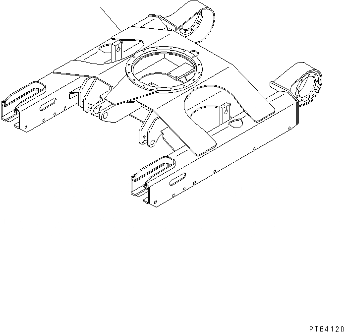 Схема запчастей Komatsu PC30MR-1 - ГУСЕНИЧНАЯ РАМА (ДЛЯ СЕВ. АМЕРИКИ) ХОДОВАЯ