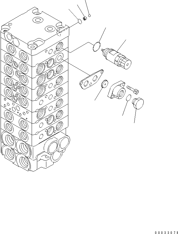 Схема запчастей Komatsu PC30MR-1 - ОСНОВН. КЛАПАН (8-КЛАПАН) (8/) ОСНОВН. КОМПОНЕНТЫ И РЕМКОМПЛЕКТЫ