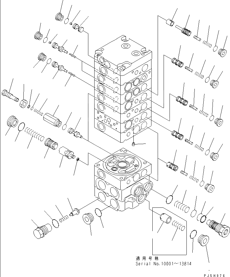 Схема запчастей Komatsu PC30MR-1 - ОСНОВН. КЛАПАН (8-КЛАПАН) (9/) ОСНОВН. КОМПОНЕНТЫ И РЕМКОМПЛЕКТЫ