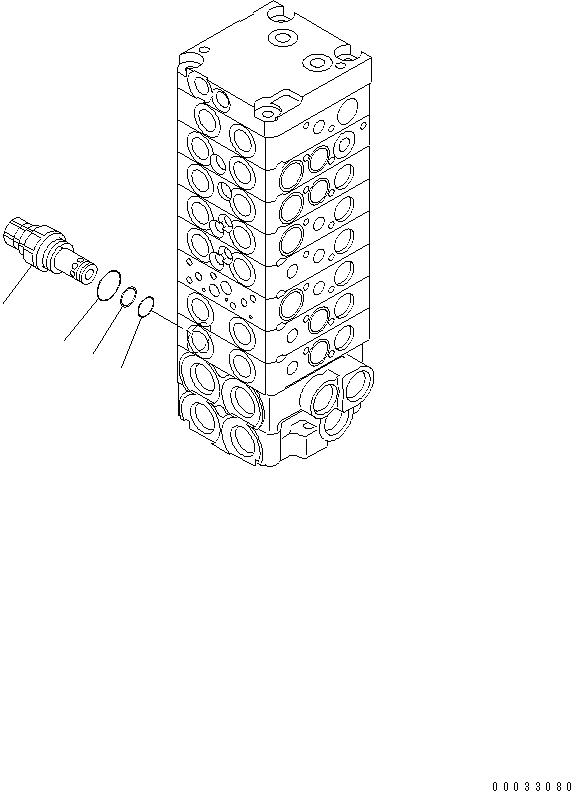 Схема запчастей Komatsu PC30MR-1 - ОСНОВН. КЛАПАН (8-КЛАПАН) (/) ОСНОВН. КОМПОНЕНТЫ И РЕМКОМПЛЕКТЫ